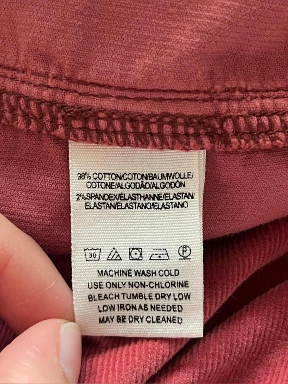 Free People Modern Femme Corduroy High Waisted Mulberry Red Mini Skirt EUC Sz 8